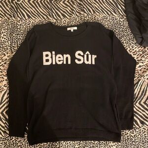 Madewell Graphic Black Pullover (BIEN SUR = Of Course!)